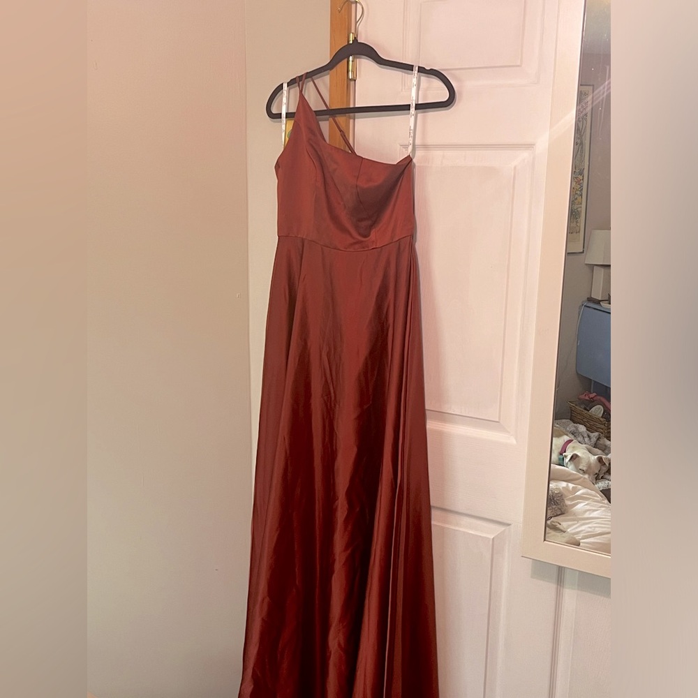 One shoulder bridesmaids dress *with pockets!*